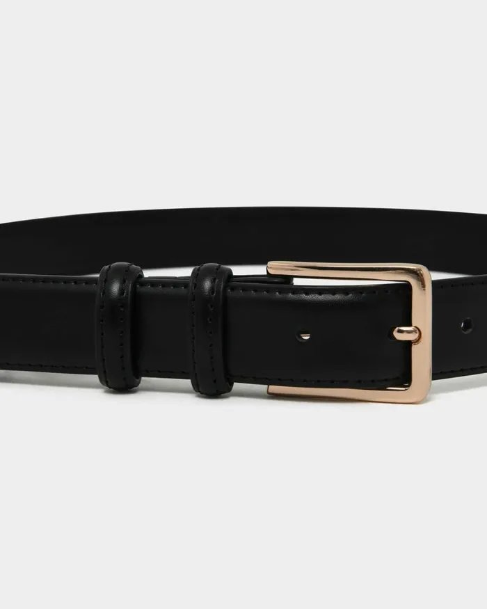Forcast Amal Leather Belt Black Women Belts