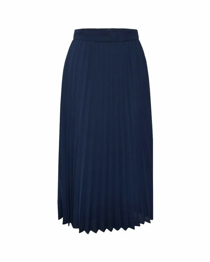 Forcast Amalfi Pleated Skirt Cream Women Midi and Maxi Skirts