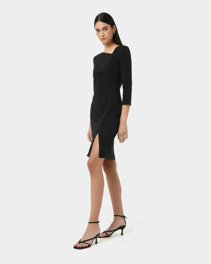 Forcast Amarie Asymmetric Dress Black Women Work Dresses