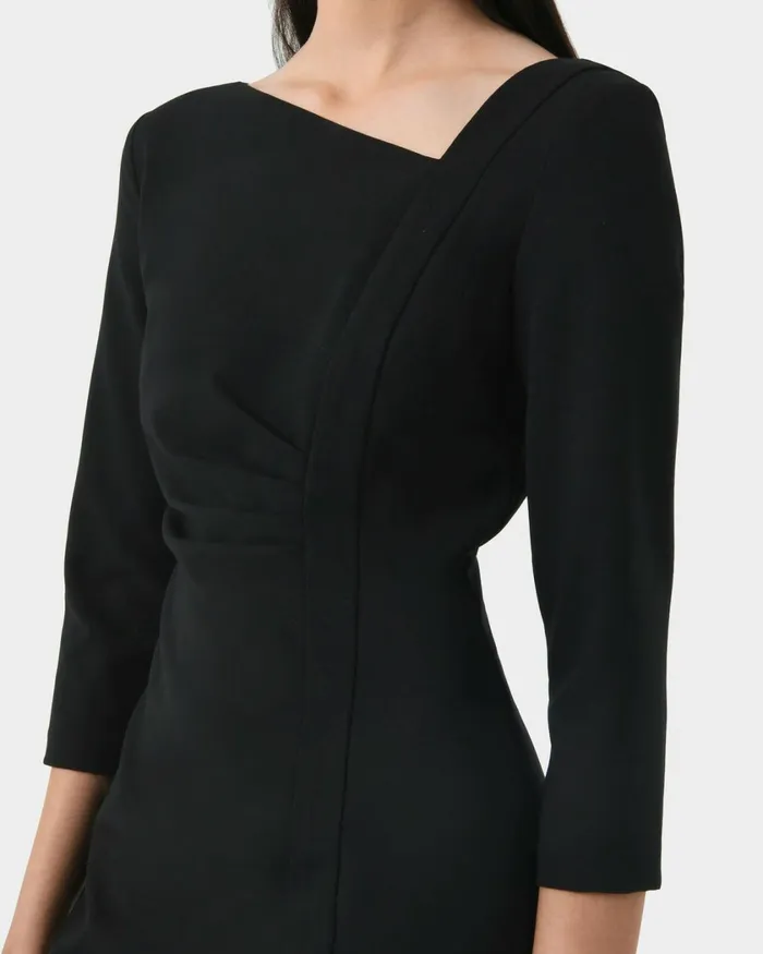 Forcast Amarie Asymmetric Dress Black Women Work Dresses