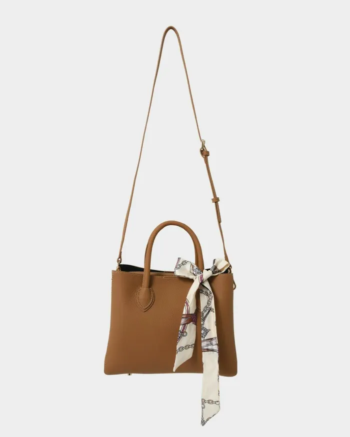 Forcast Amelia 2 Way Leather Bag Peach Brownblack Women Bags
