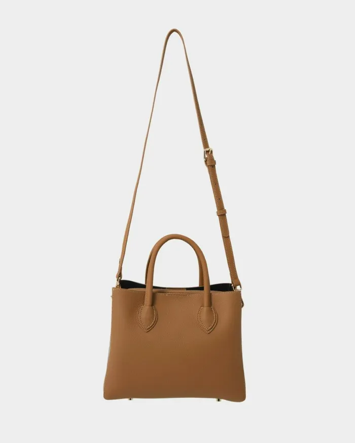 Forcast Amelia 2 Way Leather Bag Peach Brownblack Women Bags