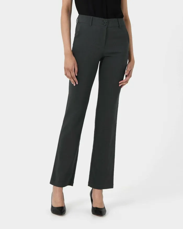 Forcast Annalee Classic Pants Maroongreennavygreyblack Women HighWaisted Pants