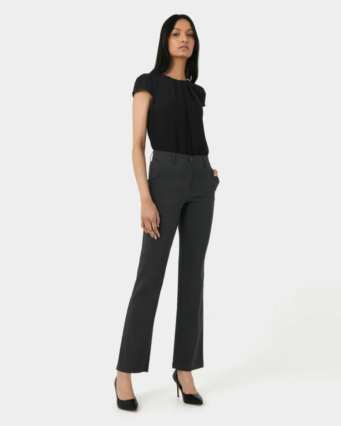 Forcast Annalee Classic Pants Maroongreennavygreyblack Women HighWaisted Pants