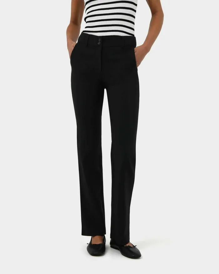 Forcast Annalee Classic Pants Maroongreennavygreyblack Women HighWaisted Pants