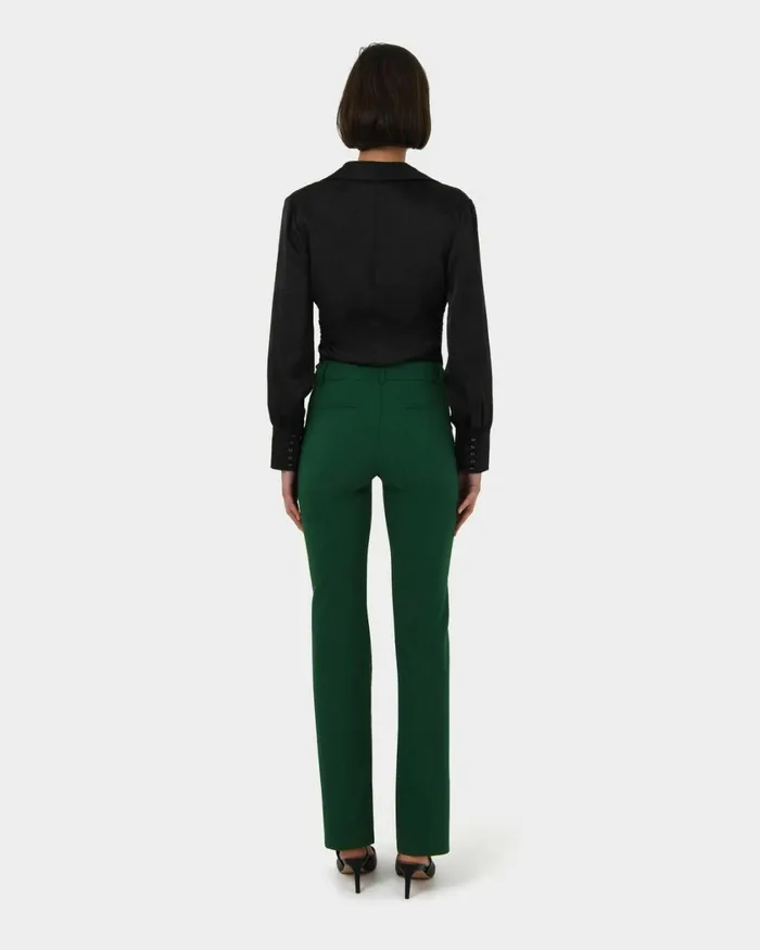 Forcast Annalee Classic Pants Maroongreennavygreyblack Women HighWaisted Pants
