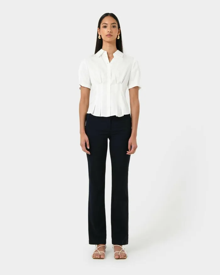 Forcast Annalee Classic Pants Maroongreennavygreyblack Women HighWaisted Pants