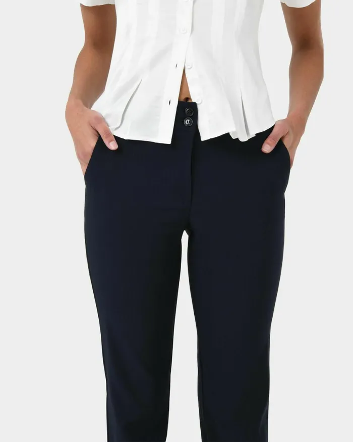 Forcast Annalee Classic Pants Maroongreennavygreyblack Women HighWaisted Pants