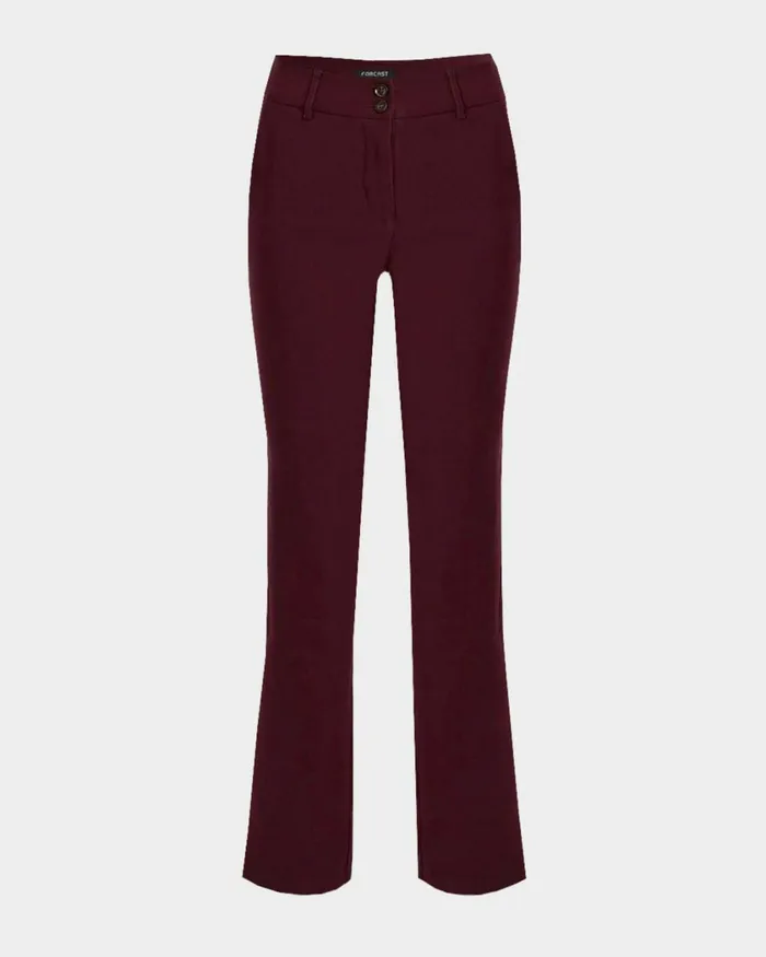 Forcast Annalee Classic Pants Maroongreennavygreyblack Women HighWaisted Pants