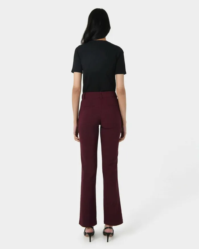 Forcast Annalee Classic Pants Maroongreennavygreyblack Women WideLeg Pants