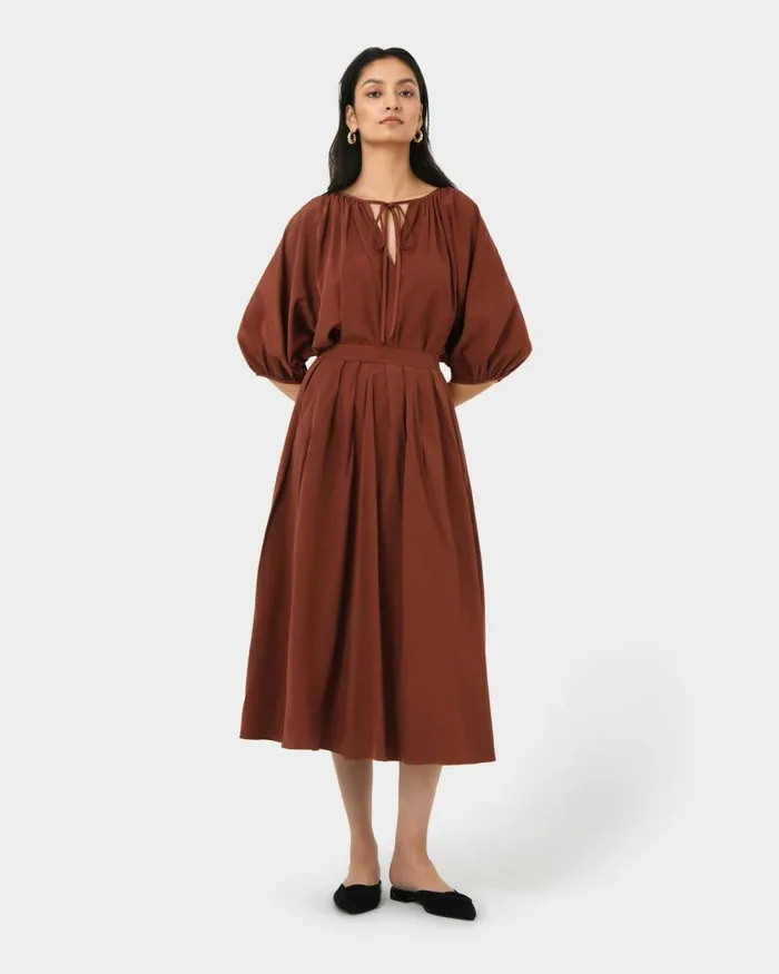 Forcast Annalia Dolman Sleeve Top Blackrooibos Tea Women Long Sleeve Tops