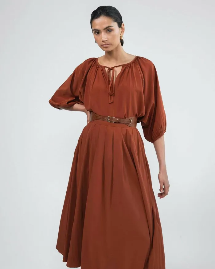 Forcast Annalia Dolman Sleeve Top Blackrooibos Tea Women Long Sleeve Tops