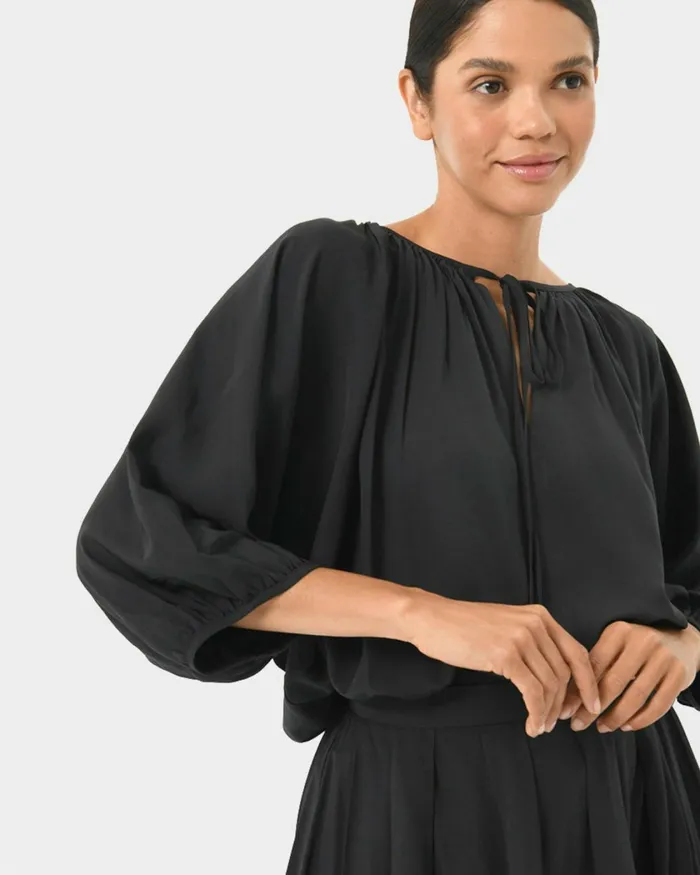 Forcast Annalia Dolman Sleeve Top Blackrooibos Tea Women TShirts and Tops