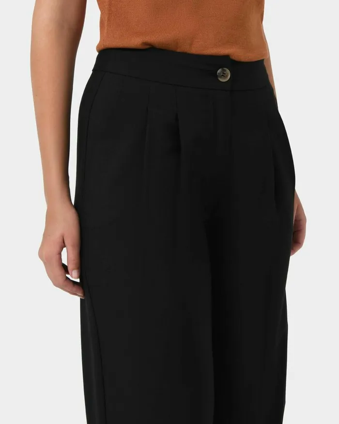 Forcast Antonia Relaxed Cuff Pants Beigeblack Women Cropped Pants