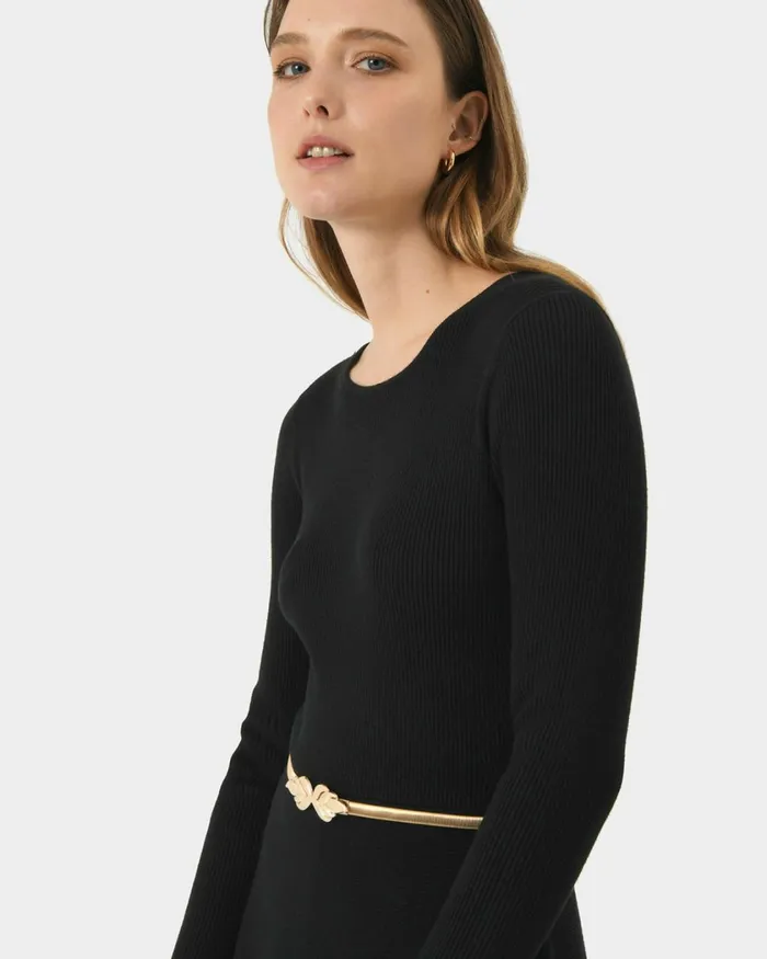 Forcast Audrie Stretch Metal Belt Gold Women Belts