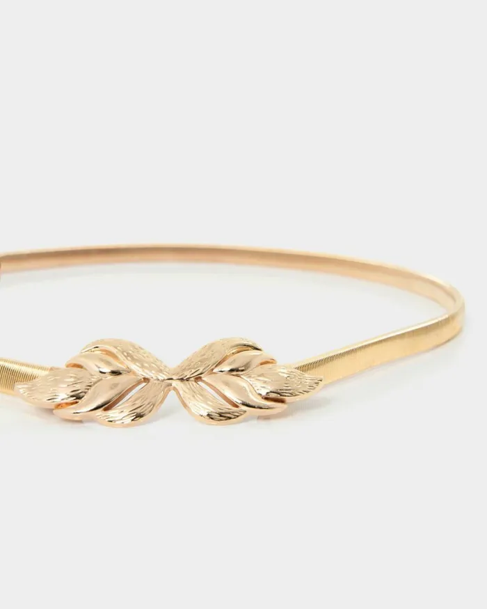 Forcast Audrie Stretch Metal Belt Gold Women Belts