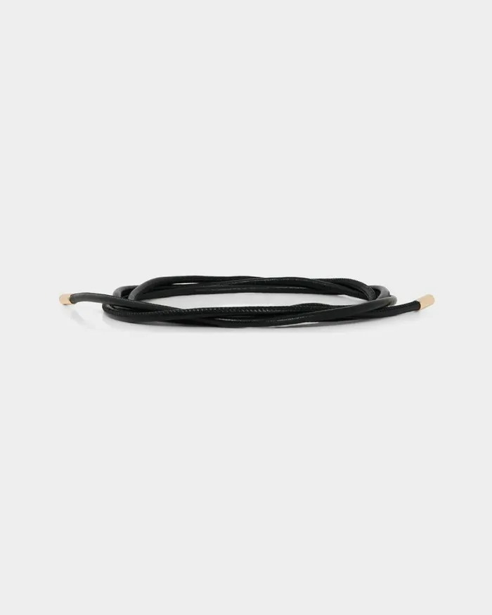 Forcast August Leather Rope Belt Black Women Belts