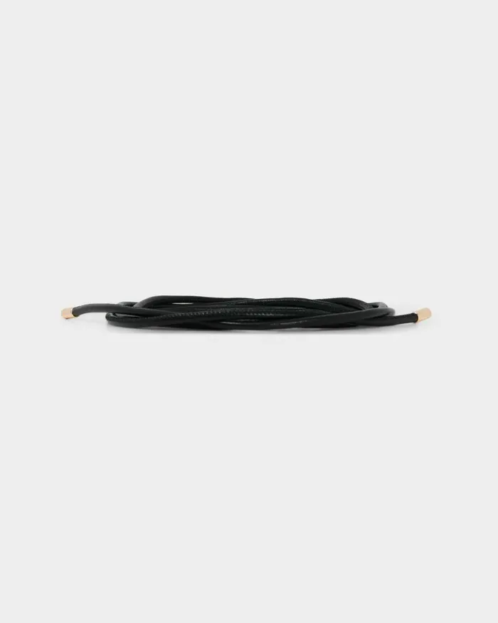 Forcast August Leather Rope Belt Black Women Belts