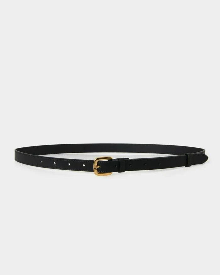 Forcast Augusta Leather Belt Black Women Belts