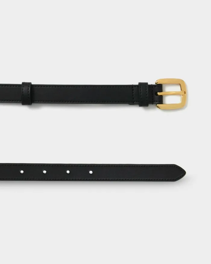 Forcast Augusta Leather Belt Black Women Belts