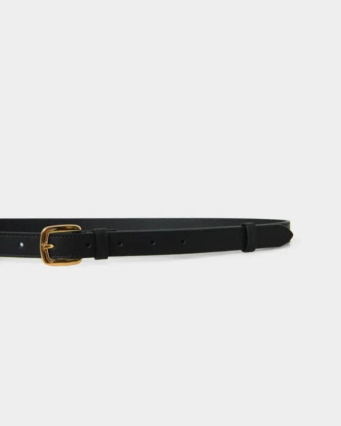 Forcast Augusta Leather Belt Black Women Belts