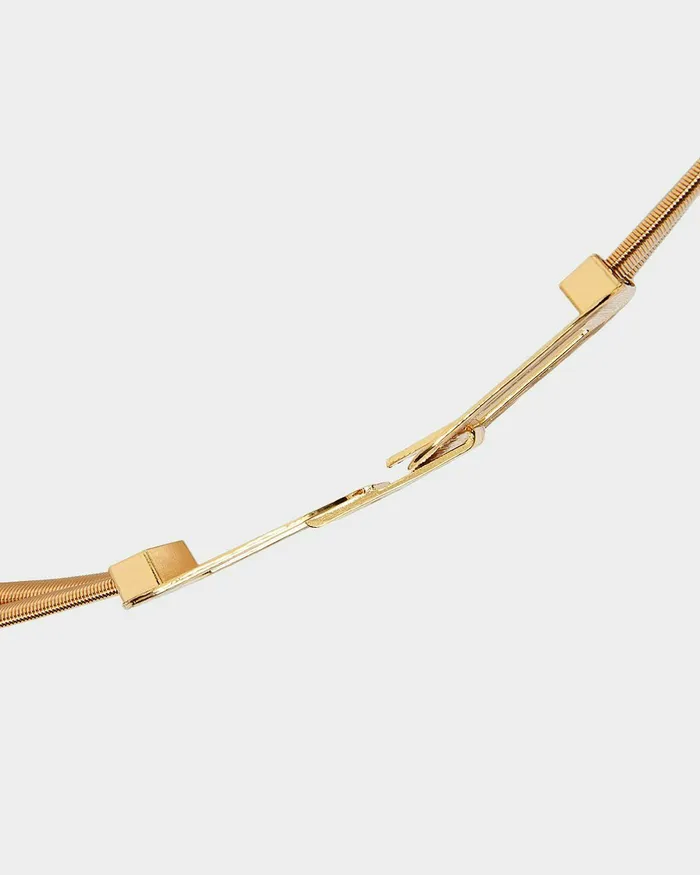 Forcast Averie 2 Stretch Metal Belt Metallic Women Belts