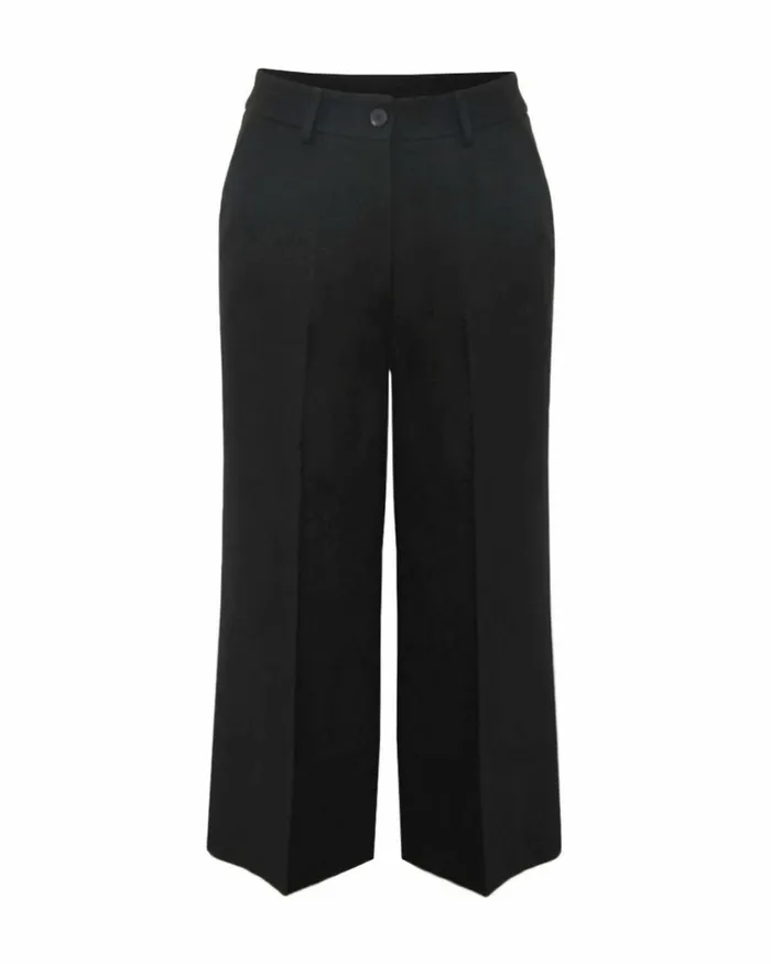 Forcast Ayreen High Waist Culotte Black Women Cropped Pants