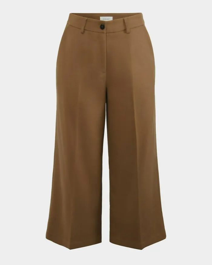 Forcast Ayreen High Waist Culotte Camel Women Cropped Pants
