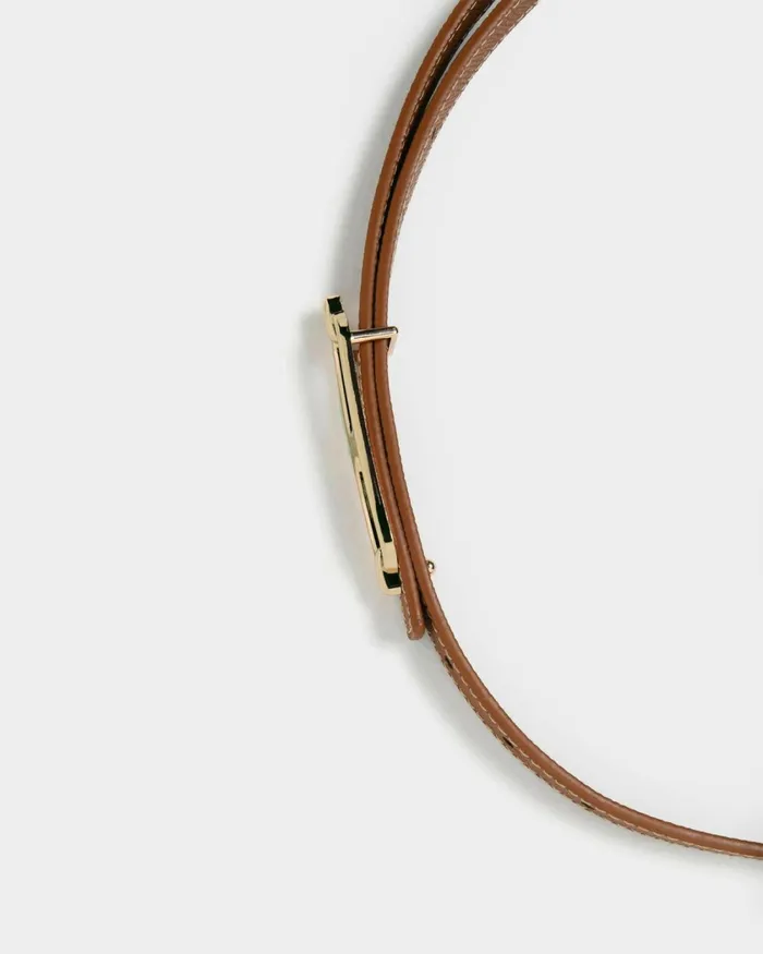 Forcast Bellarose Leather Belt Tanblack Women Belts