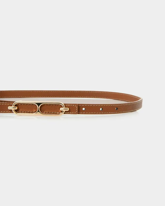 Forcast Bellarose Leather Belt Tanblack Women Belts