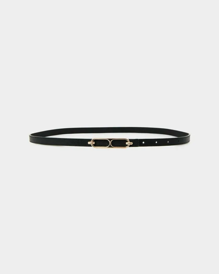 Forcast Bellarose Leather Belt Tanblack Women Belts