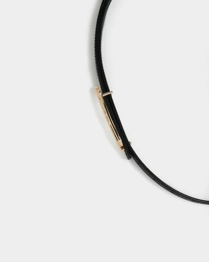 Forcast Bellarose Leather Belt Tanblack Women Belts
