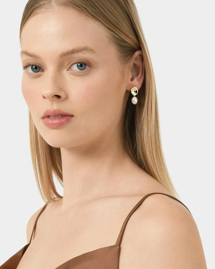 Forcast Betty 16k Gold Plated Earrings Gold Women Earrings