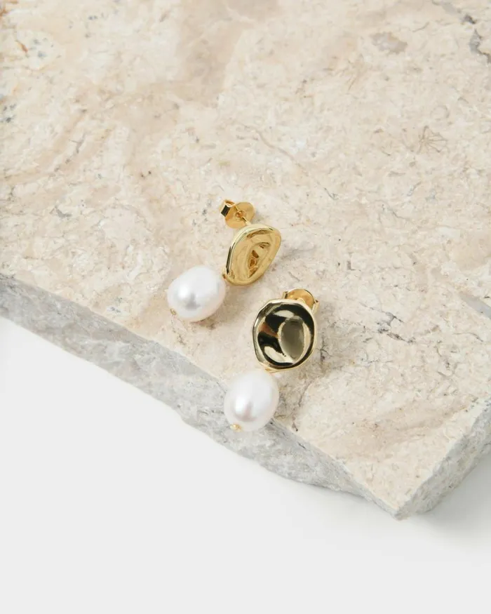 Forcast Betty 16k Gold Plated Earrings Gold Women Earrings
