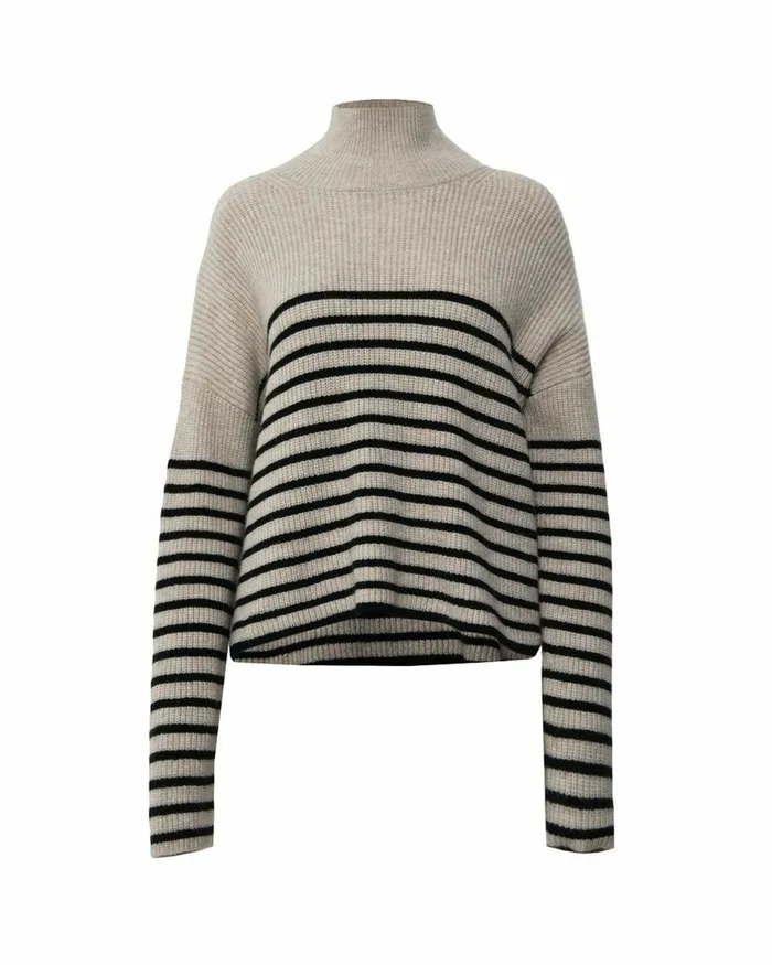 Forcast Bianka Chunky Marina Knit Oatmeal Women TShirts and Tops