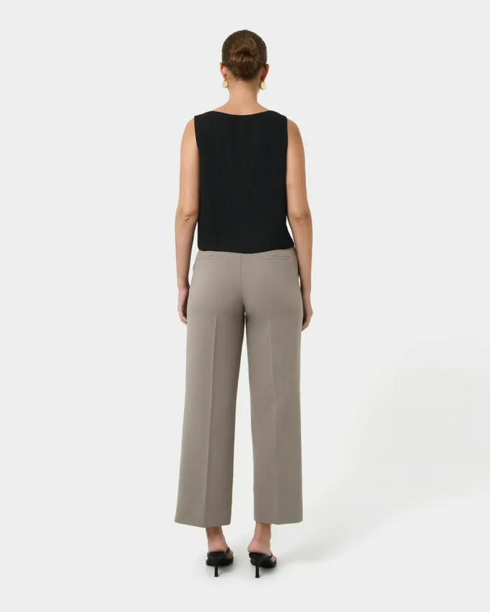 Forcast Blair Vneck Crop Top Pinkivoryblack Women TShirts and Tops