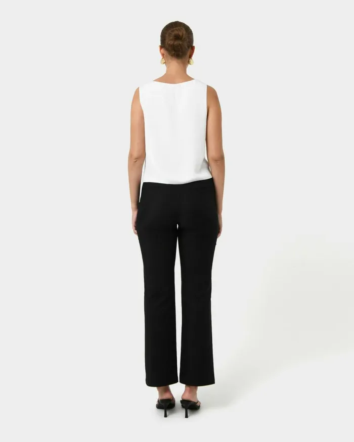 Forcast Blair Vneck Crop Top Pinkivoryblack Women TShirts and Tops