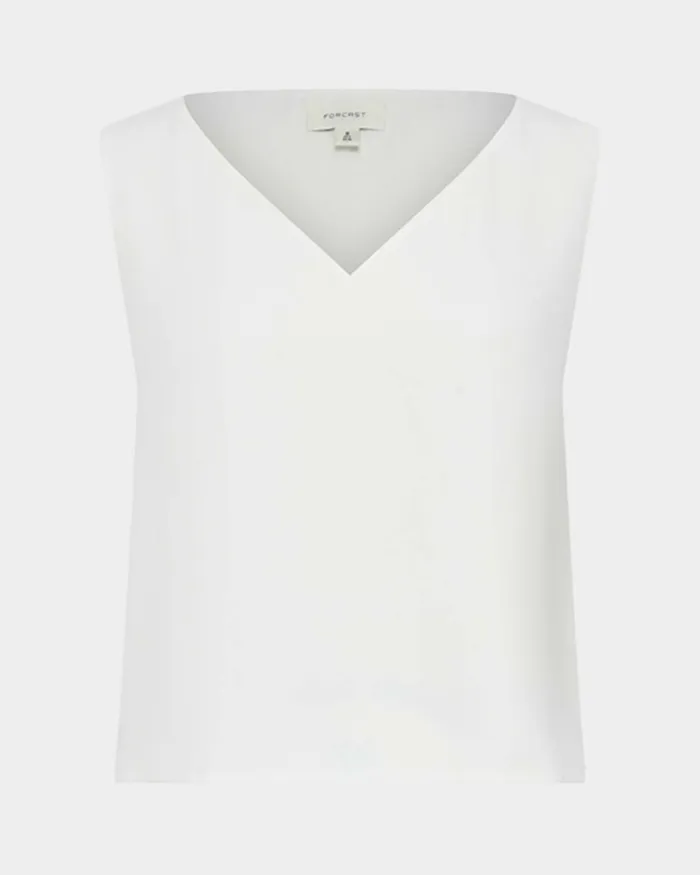 Forcast Blair Vneck Crop Top Pinkivoryblack Women TShirts and Tops