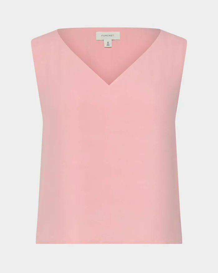 Forcast Blair Vneck Crop Top Pinkivoryblack Women TShirts and Tops