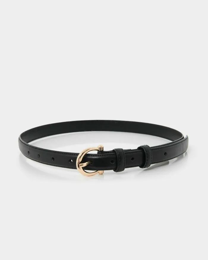 Forcast Blayke Leather Belt Black Women Belts