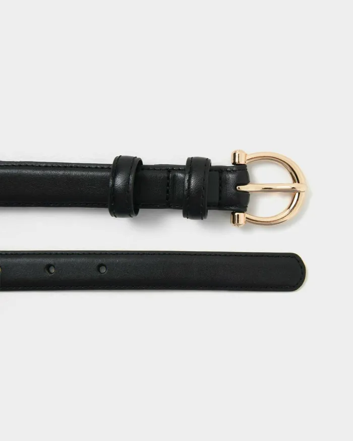 Forcast Blayke Leather Belt Black Women Belts