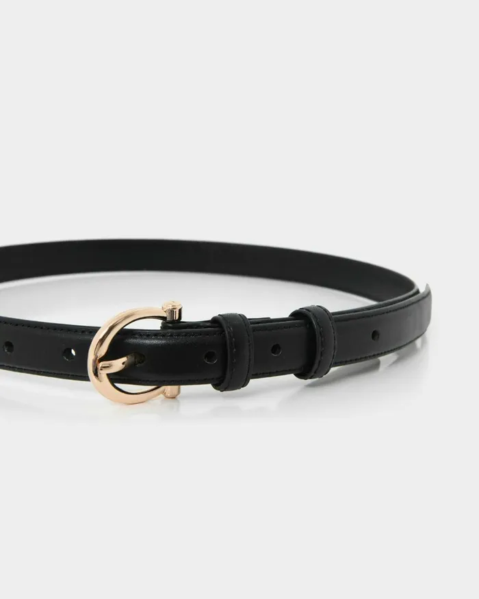 Forcast Blayke Leather Belt Black Women Belts