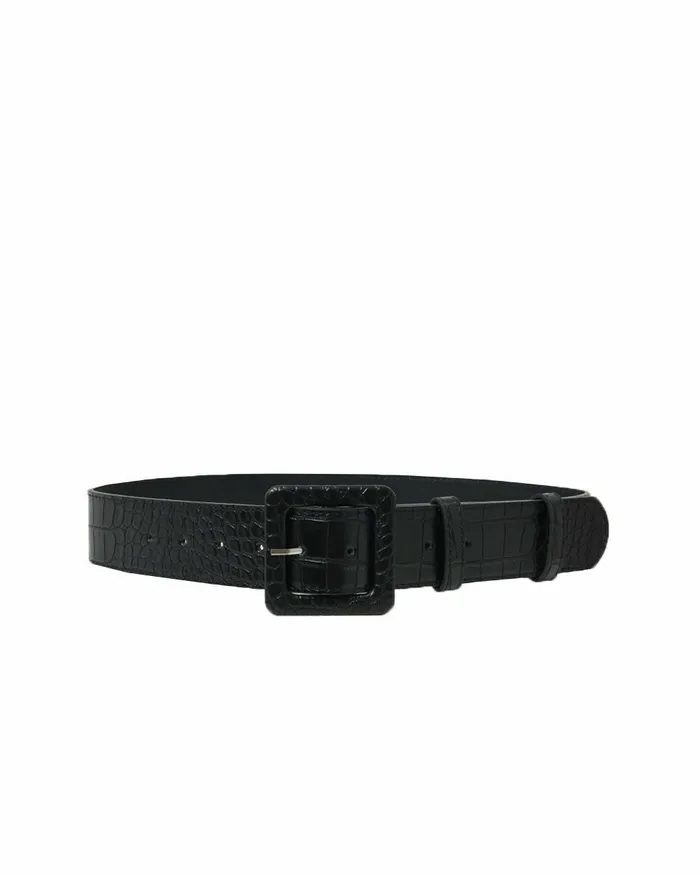Forcast Bree Croc Covered Buckle Belt White Sandblack Women Belts