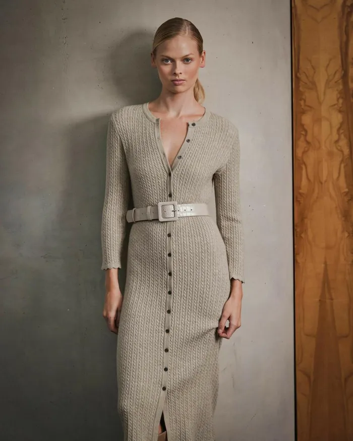 Forcast Bree Croc Covered Buckle Belt White Sandblack Women Belts