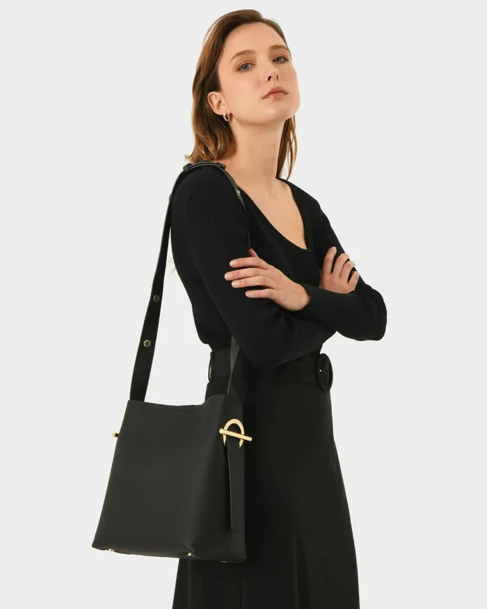 Forcast Brighton Leather Bag Blacktaupe Women Bags