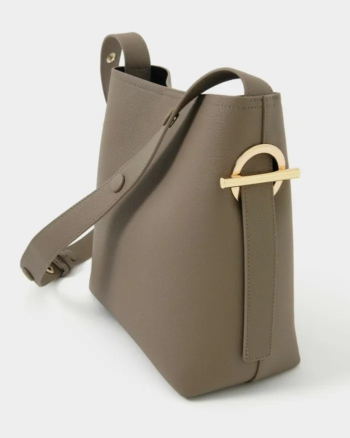 Forcast Brighton Leather Bag Blacktaupe Women Bags