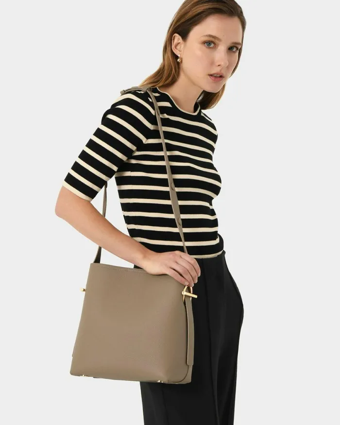 Forcast Brighton Leather Bag Blacktaupe Women Bags