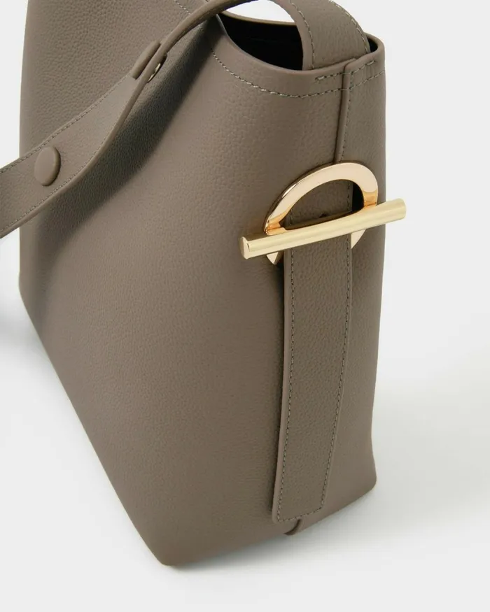 Forcast Brighton Leather Bag Blacktaupe Women Bags