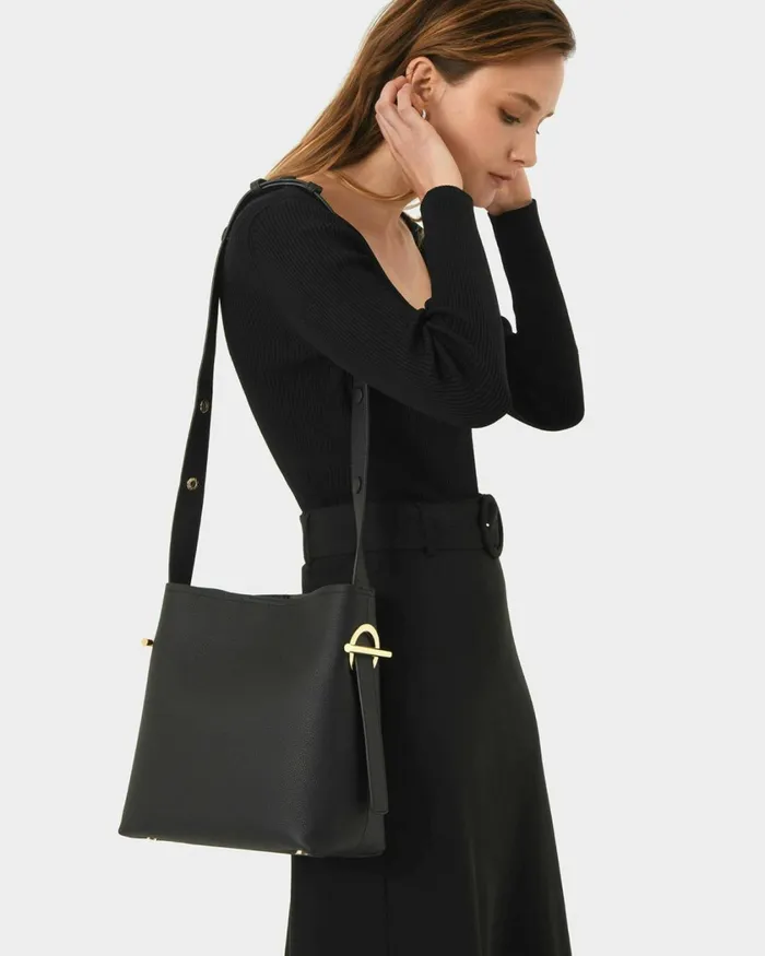 Forcast Brighton Leather Bag Blacktaupe Women Bags