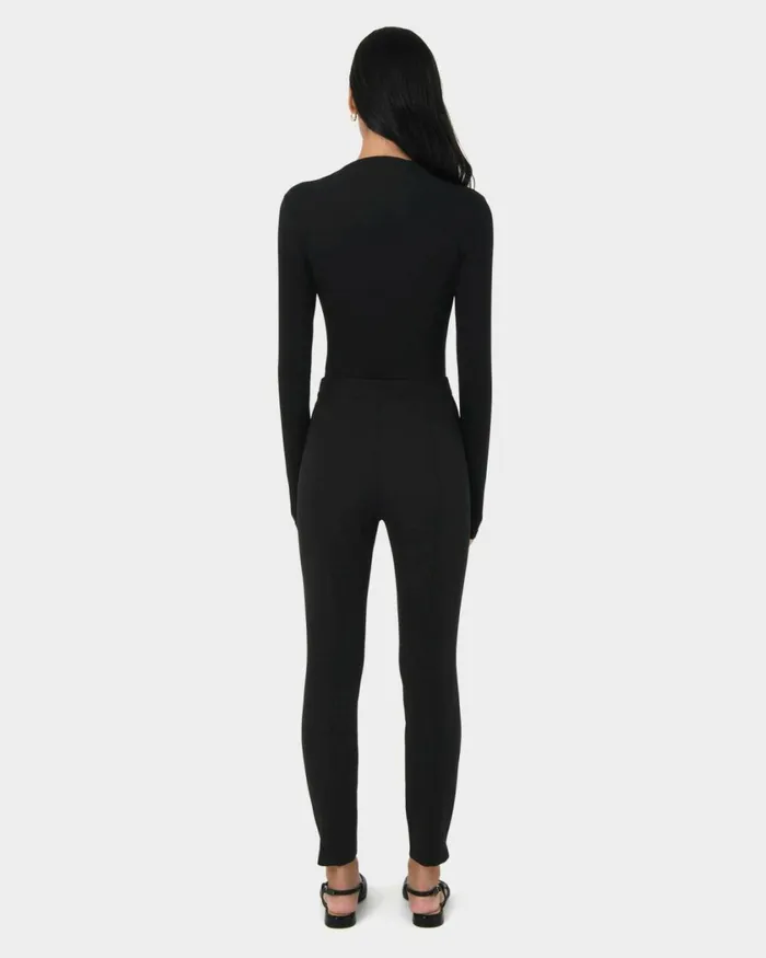 Forcast Brooklyn Long Sleeve Bodysuit Black Women Long Sleeve Tops